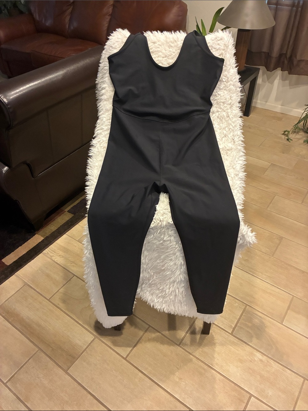 Sleek Black Sculpting Sleeveless Jumpsuit